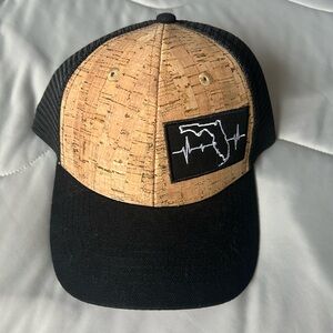Cork and Black Baseball Cap with Florida Patch